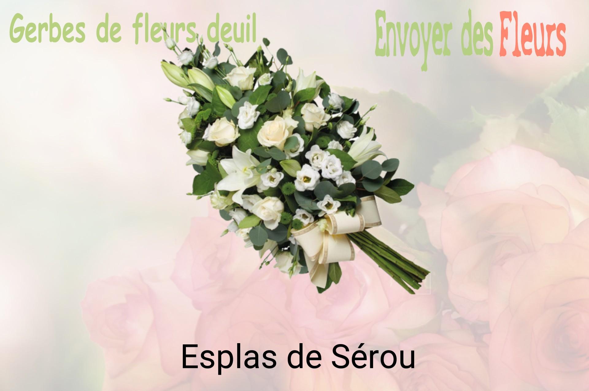 Gerbe de fleurs de deuil livrée à Esplas-de-Sérou